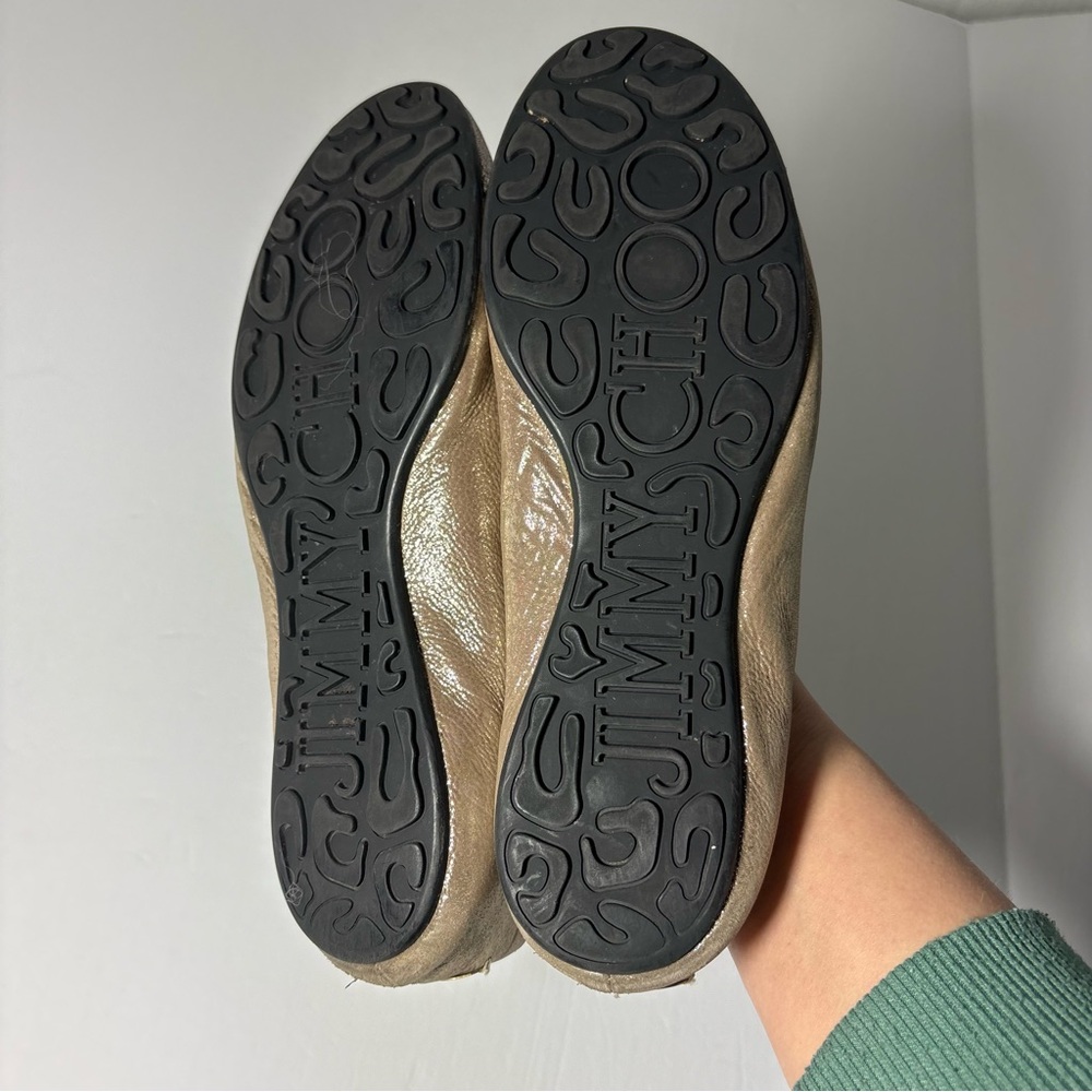 Jimmy Choo Metallic Flats - Picture 9 of 12